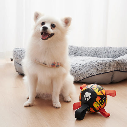 Dog Toys Soccer Ball with Straps