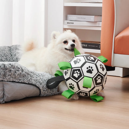 Dog Toys Soccer Ball with Straps